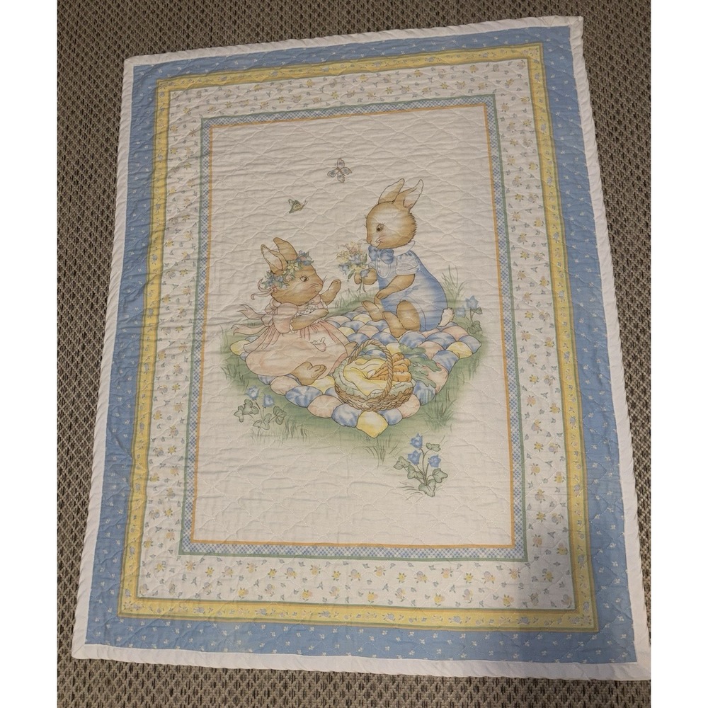 Vintage Peter Rabbit Beatrix Potter Nursery Crib Blanket Wall Hanging Bedding